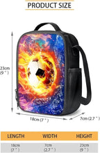 Football School Backpack Set for Children Boys 4 in 1 Football Backpack with Insulated Lunchbox for Kindergarten Elementary Middle Large Capacity Travel Rucksack with Adjustable Strap