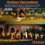 Otdair 96 LED Solar Lights Outdoor Upgraded 8 Pack, 43" Tall & Super Larger Size, Waterproof Solar Torch Light with Flickering Flame, 2200mAh Solar Tiki Torches Decoration Lights, for Path Yard Garden