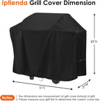 Grill Cover for Weber Spirit 300 and Spirit II 300 Series Gas Grill, 51inch Heavy Duty Outdoor Grill Cover Waterproof for Weber Liquid Propane Grills -51" L x 27" W x 43" H