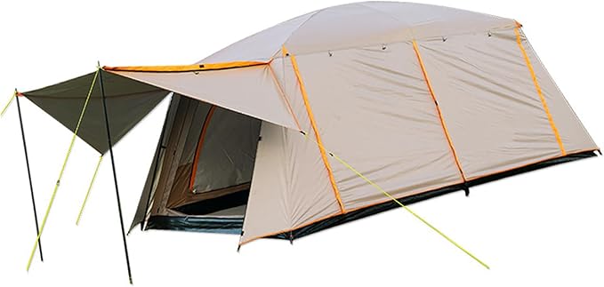 Camping Tent Family Cabin Tents, Large Capacity 2 Room Cabin Tent for Family Outdoor Use, Backpacking, Hiking, Picnics (L)