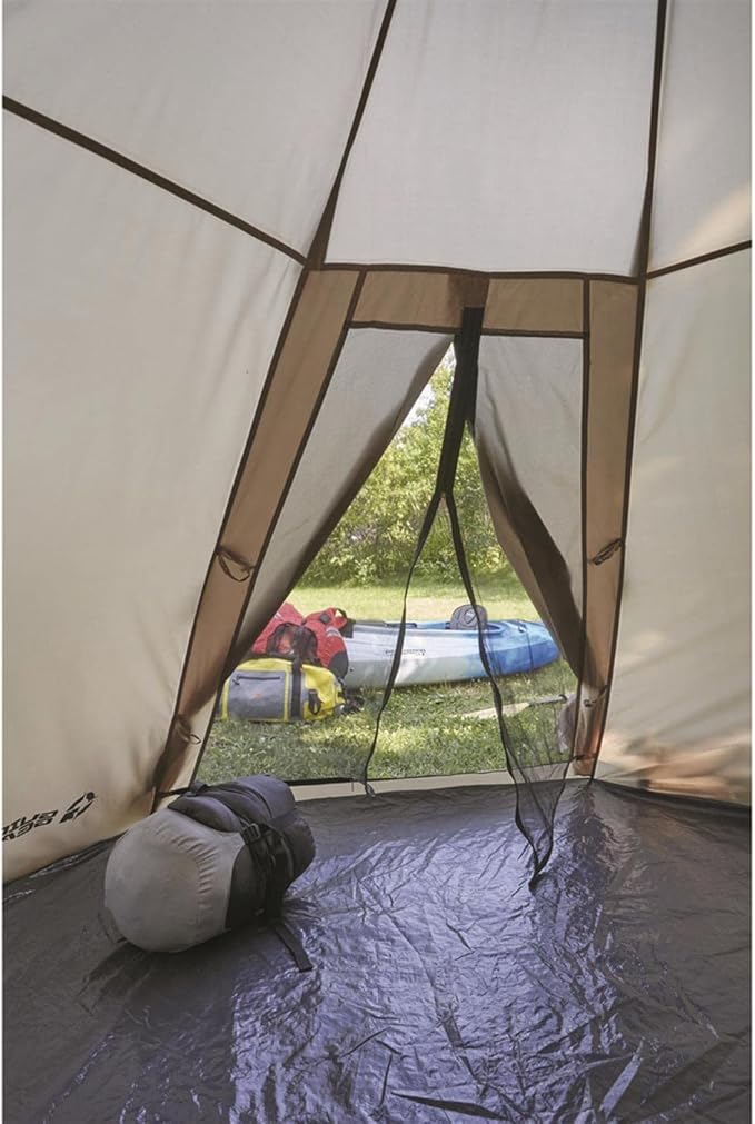 Guide Gear 10' x 10' Teepee Tent for Adults Outdoor Camping, 2-Person, Instant Easy Set-Up Waterproof 4-Season Tents for Backpacking, Hiking