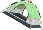 Camping Tent Oxford Cloth Automatic Pop Up Double Layer Family Tent for Hiking Traveling Backpacking Pink Professional Accessories for Use