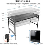 Tactical Camping Table with Adjustable Height, Collapsible Table Lightweight with Carry Bag for Camping, Travel expeditions, Hiking, Picnics, BBQs & Beach Trips