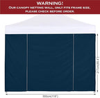 COOSHADE Instant Canopy SunWall 10x10 Canopy SideWall for Pop up Canopy Tent, 1 Pack Door Wall Only, Navy Blue