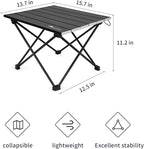 MOON LENCE Ultralight Folding Camping Table, Compact,Portbale with Carry Bag, for Outdoor Cooking, Picnic, Camp, Boat, Travel (Black - S)