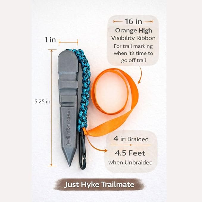 Trailmate Ultralight Backpacking Trowel – Compact Cathole Shovel & Tent Stake Puller, Leave No Trace Dig Tool for Hiking & Camping