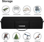 106L 45" Heavy Duty Extra Large Duffel Bag, Water Resistant Sports Equipment Bag with Upgrade Zipper, Tent Storage Replacement with Large Mouth and Padded Handles