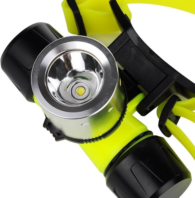 BESTSUN Diving Headlamp, 1800 High Lumen Diving Swimming Headlamp Light Waterproof Underwater Diving Head Flashlight Diver Submarine Head Torch Scuba Safety Lights (Only headlamp)