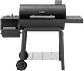 BBQ Charcoal Grill with Offset Smoker Grill and Side Table, 30-In Heavy-Duty Outdoor BBQ Grill with 815 Sq. In. Cooking Space for Outdoor Barbecue in Backyard, Patio and Parties, Black