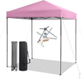 Tangkula 6.6x6.6 Ft Pop Up Canopy, 1 Person Instant Setup Canopy Tent with Center Lock, UPF 50+ Sun Protection, 8 Stakes, 4 Ropes, Portable Outdoor Canopy with Carrying Bag