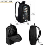 Skull Skeleton Backpack for School Boys 3 in 1 Cute Lightweight Kids Bookbag with Lunch Box 17 Inch Large Capacity Teens School Bags 7 Years Old for Toddler Back to School Travel Daypack