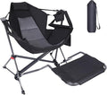 Hammock Chair, Hammock Camping Chair with Removable Footrest, Rocking Chair Outdoor, Camping Chair Swing, Hammock with Stand, Carry Bag, Cup Holder (1 Pack)