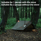 Hot Tent with Stove Jack – 4 Season Waterproof & Windproof Shelter for 1–4 People, Lightweight for Camping, Hiking, Hunting & Fishing