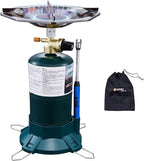 Propane Camping Stove With High Power Burner, Single Burner Bottle Top Propane Stove Adjustable Flame for Backpacking,Hiking,Camping,Tank Top Stove With USB Cable (Fuel not included)