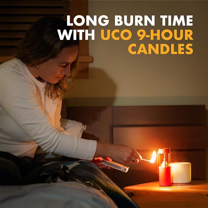 UCO Original Candle Lantern Value Pack with 3 Candles and Storage Bag, Original Size, Powder Coated, Volcano