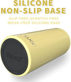 TILUCK Skinny Can Cooler for Slim Beer & Hard Seltzer, Stainless Steel, Doucle-Walled Stainless Steel Insulated Slim Cans, Standard 12 oz (Lemon)