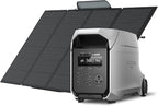 EF ECOFLOW DELTA 3 Ultra Plus Portable Power Station with 400W Solar Panel, 3072Wh LiFePO4 Battery, 3600W (7200W Surge) Output, Expandable to 11kWh, Reliable Home Battery Backup & Camping