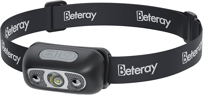 LED Headlamp Rechargeable, Super Bright Head Lamp with 4 Modes for Camping Hiking Gear Essentials, IPX4 Waterproof Headlight Flashlight, USB Cable Included