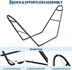 Universal Double Hammock Stand, 550-Pound Capacity, Heavy-Duty Hammock Stand for Outside, Fits 9 to 14 Foot Hammocks, Black