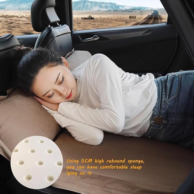 Portable Inflatable Car Mattress,Inflatable Camping Air Mattress for Universal SUV,Folding Air Bed Cushion Car Mattress Camping Mattress for Car Sleeping Bed Travel(Color:Green)