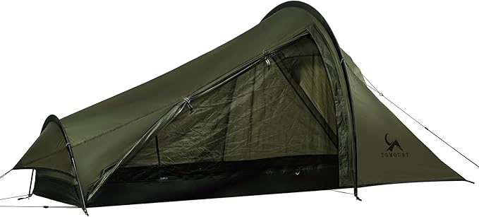 Ultralight Bivy Tent 1 Person Waterproof Solo Tent with 39.4" Peak Height for Camping, Hiking, Motorcycle and Backpacking