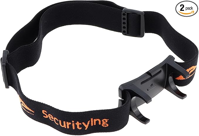 SecurityIng Head Lamp Strap with Bracket, Elastic Headband Adjustable Headlight Strap Headlamp Band for 22mm - 26mm Headlight Bracket