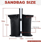 ABCCANOPY Canopy Weights 120 LBS Gazebo Tent Sand Bags,4-Pack Black (Without Sand)