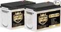 2 Pack 12V 320Ah Lithium LiFePO4 Battery, Built-in Smart 200A BMS, Up to 15000 Cycles, 4096Wh-Higher Energy Density, Perfect for Solar Energy Storage, Backup Power, RV, Camping, Off-Grid System