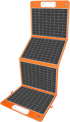 Flashfish 100W 18v Foldable Solar Panel, High-Efficiency Solar Charger with Dc Output & 65W USB.C QC3.0 Port for Portable Power Station, Camping, Travel & Outdoor