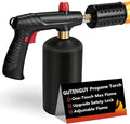 Propane Torch with Adjustable Flame, Powerful Kitchen Torch Gun with Safety Lock & Cooling Vents, Blow Torch Flamethrower for Grill, Sous Vide, BBQ, Charcoal Lighter (Tank Not Included)