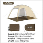 Naturehike Dune Hot Tent with Stove Jack, 117 sq ft 4 Seasons Camping Tent, 2-4 Person Waterproof Large Tent for Family, Car Camping, Picnic, Fishing, 6 Person