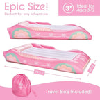 Barbie & FUNBOY Kids Sleepover Travel Bed & Air Mattress. Perfect for Sleepovers. Includes Carrying Storage Bag, Twin