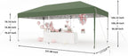 Garvee 10x10 Pop Up Canopy Tent, Heavy Duty Commercial Instant Shelter with One-Person Setup, UPF 50+ Waterproof, 100 Sq Ft Shade for Outdoor Events, Camping, Farmers Market