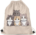 Upetstory Cute Cat Drawstring Backpack Sports Gymsac Drawstring Bag Gym Sack Daily Rucksack String Cinch Sackpack Lightweight Storage Pouch for Travel Hiking Swimming