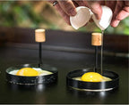 Blackstone 1543 Outdoor Griddle Breakfast Preparation Kit with Pancake Batter Dispenser, Cast Iron Bacon Press, and 2 Non Stick Steel Egg Rings