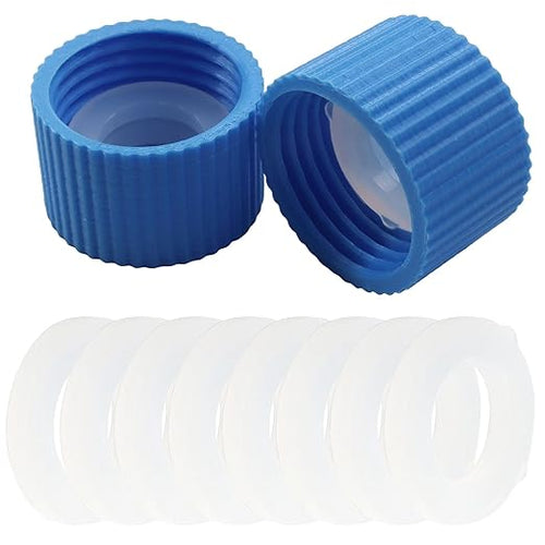 2 Pcs Water Filter Coupling with 10 Pcs Filter Cleaning Gasket with Seal Kit, Compatible 28mm External Threaded Water Filters Standard Plastic Bottles for Hiking/Camping