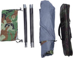 Camouflage 4 Person Camping Dome Tent, Pop-Up Tent with 180T Silver Coated Polyester, Waterproof Nylon Oxford, Fiberglass Poles, for Outdoor Hiking, Fishing, and Camping