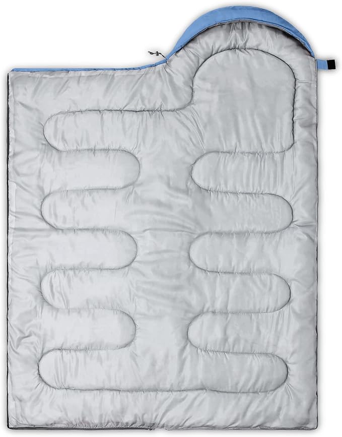 QOOMO Camping Sleeping Bags,3 Season Warm & Cool Weather,Lightweight,Waterproof Sleeping Bags for Adults & Kids,Traveling,and Outdoors,Camping Gear Equipment