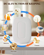 Mini Fridge for Bedroom, 4 Liter/6 Cans Skincare Small Refrigerator, AC/DC Portable Mini Cooler & Warmer, Small Fridge for Camping, Dorm, Office, Car (White)