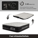 Air Mattress Queen with Built in Pump, Max 660 lbs Weight Capacity - 16" Foldable Portable Inflatable Mattress for Guests, Home, and Camping
