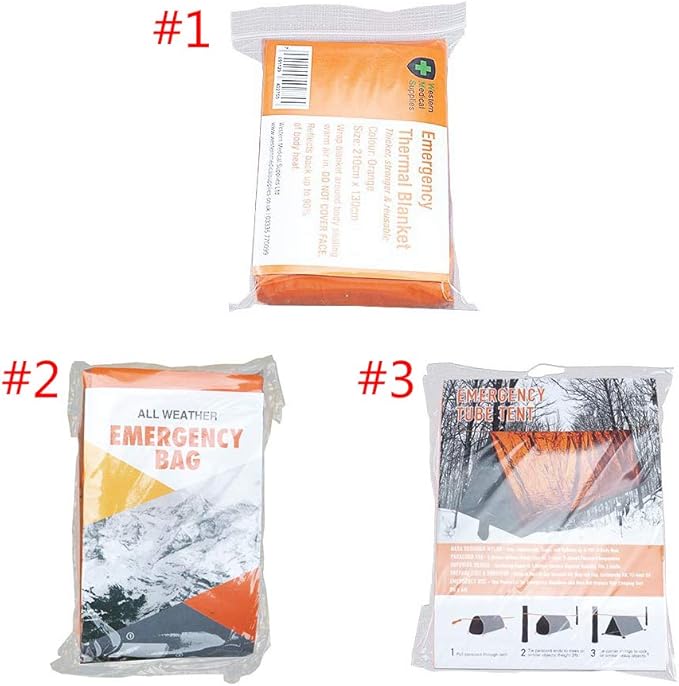 Emergency Bivvy Bag Aluminum Film Survival Sleeping, Warm Tube Tent Survival Bivvy, Waterproof Emergency Blanket