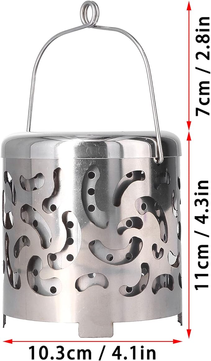 Stainless Steel Mini Tent Heater - Outdoor Heating Cover for Backpacking, Hiking, and Barbecue