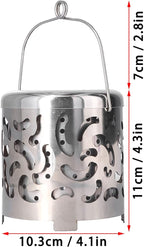 Stainless Steel Mini Tent Heater - Outdoor Heating Cover for Backpacking, Hiking, and Barbecue