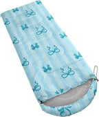Colorful Bow Sleeping Bag, 3 Season Warm Cool Weather, Hand Drawn Bow Camping Sleeping Bag for Adult, Cute Bowknot Camping Backpacking for Outdoor Traveling Hiking Hunting Gear Equipment