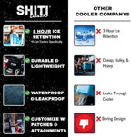 SHITI Coolers Cooler for Camping, Travel, Beach, Soft Lunch Box for Food, Drinks & Ice, Portable, Waterproof 24 Hr Insulated Bag with Shoulder Straps, Customizable