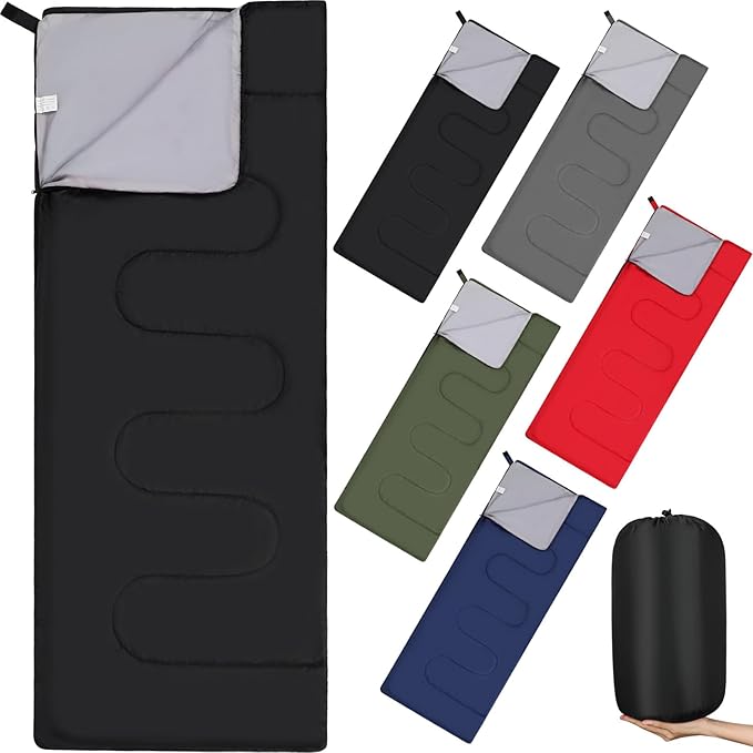Macarrie 12 Pack Camping Sleeping Bags for Adults Homeless Bulk Cold Weather Kids Sleeping Bag Lightweight Waterproof Compression Sack for Backpacking Traveling Hiking Outdoor Shelter