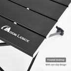 MOON LENCE Ultralight Folding Camping Table, Compact,Portbale with Carry Bag, for Outdoor Cooking, Picnic, Camp, Boat, Travel (Black - S)