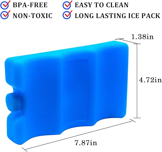 JMEXSUSS Reusable Ice Packs for Cooler, Long Lasting Breastmilk Bottle Storage, Freezer Packs Can Cooler for Lunch Boxes, Beer Soda, Camping