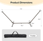 ONCLOUD 9 FT Hammock Stand Only, Heavy Duty Adjustable Indoor Outdoor Space Saving Steel Stand with Carrying Case, Universal Hammock Stand with 450 Pounds Capacity for Garden (Antique Bronze Finish)