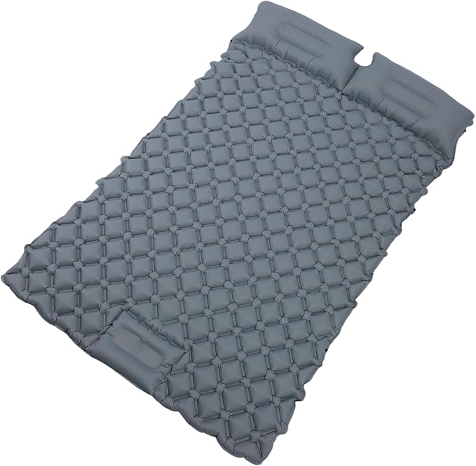 Sleeping Pad, Inflatable Camping Mat with Built in Inflation Device, 40D Ripstop Nylon TPU Coating, 5cm Thickness, for Camping Hiking Backpacking (Grey)
